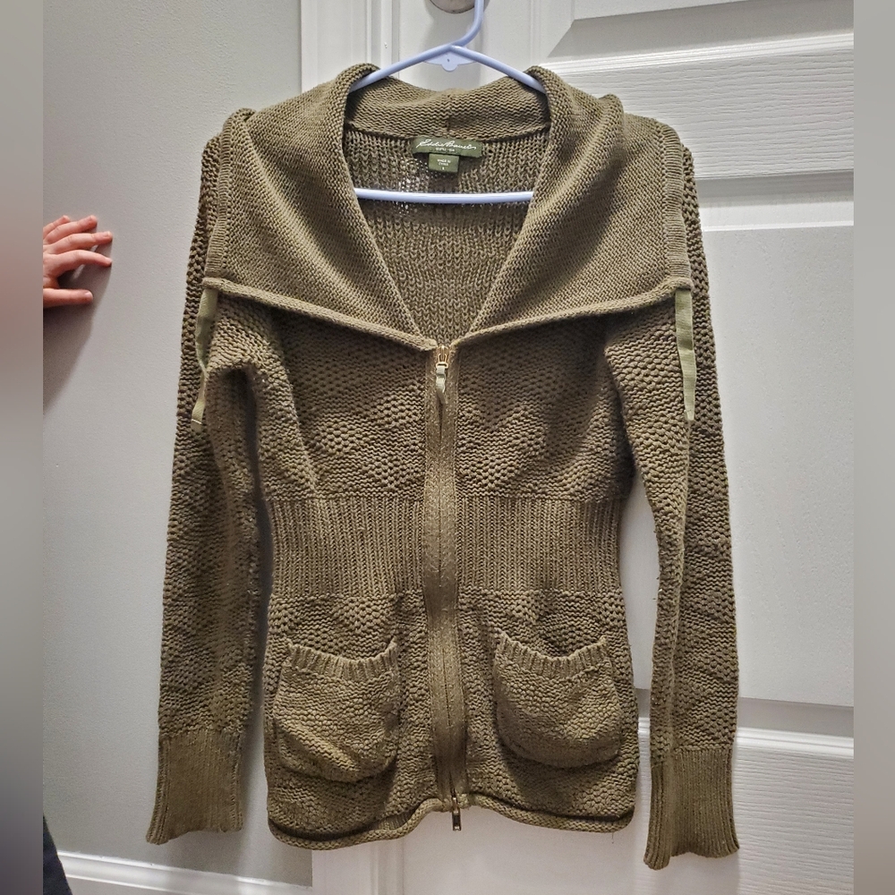 Eddie Bauer Zip-up Cardigan Size Small